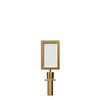 Montour Line Stanchion Post Top Sign Frame 7x11" V Satin Brass, LINE FORMS HERE HDSF-711-V-SB-LINEFORMSHERE